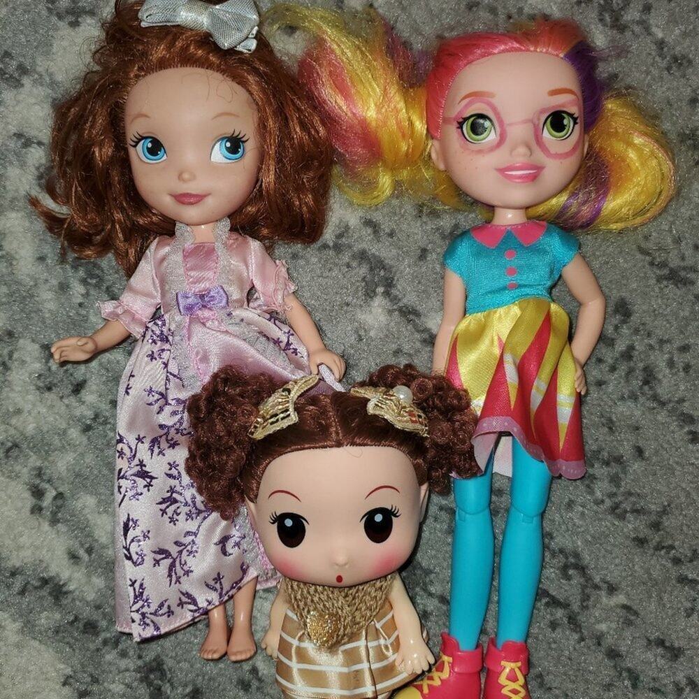 Set of 3 Large Head Dolls || Clothed and EUC